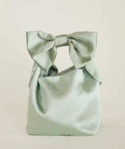 Outlet Six Stories Bow Detail Satin Pouch Bag