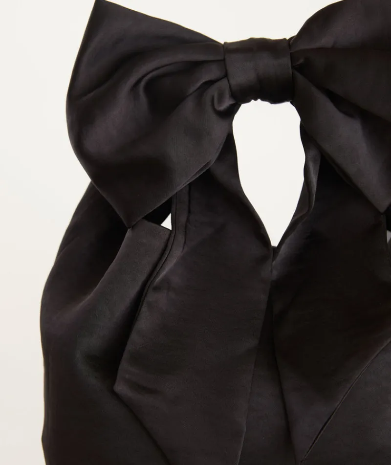Outlet Six Stories Bow Detail Satin Pouch Bag