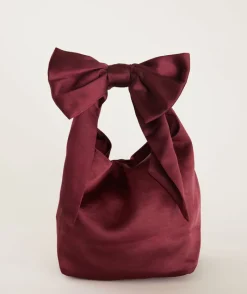 Outlet Six Stories Bow Detail Satin Pouch Bag