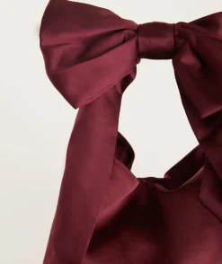Outlet Six Stories Bow Detail Satin Pouch Bag