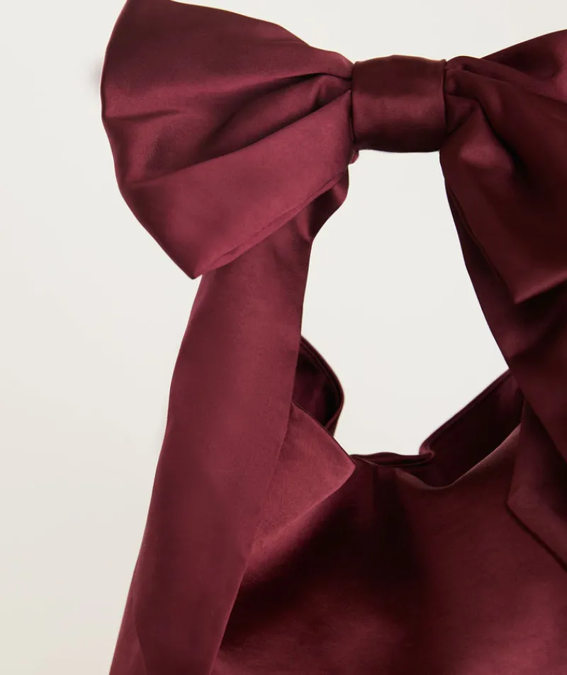 Outlet Six Stories Bow Detail Satin Pouch Bag