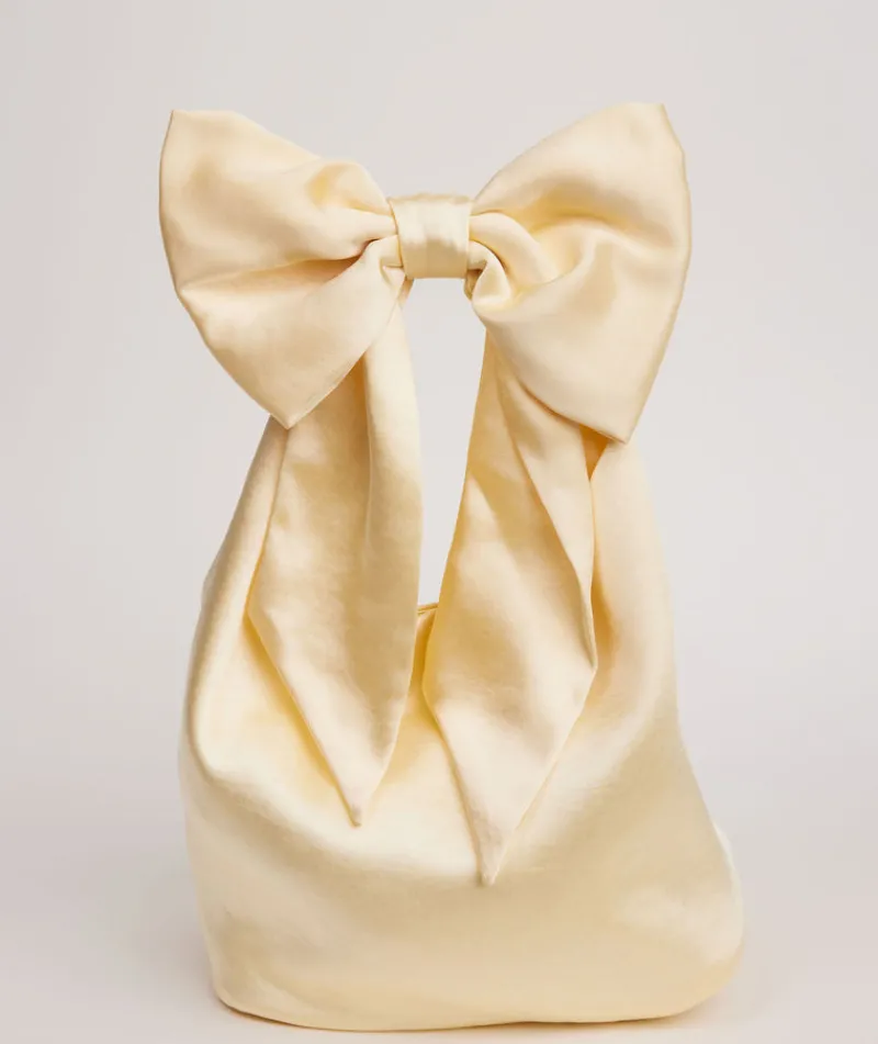 Outlet Six Stories Bow Detail Satin Pouch Bag