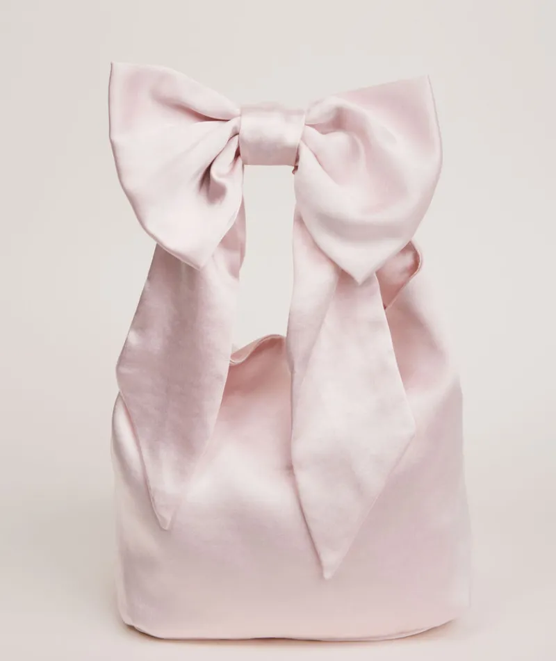 Outlet Six Stories Bow Detail Satin Pouch Bag