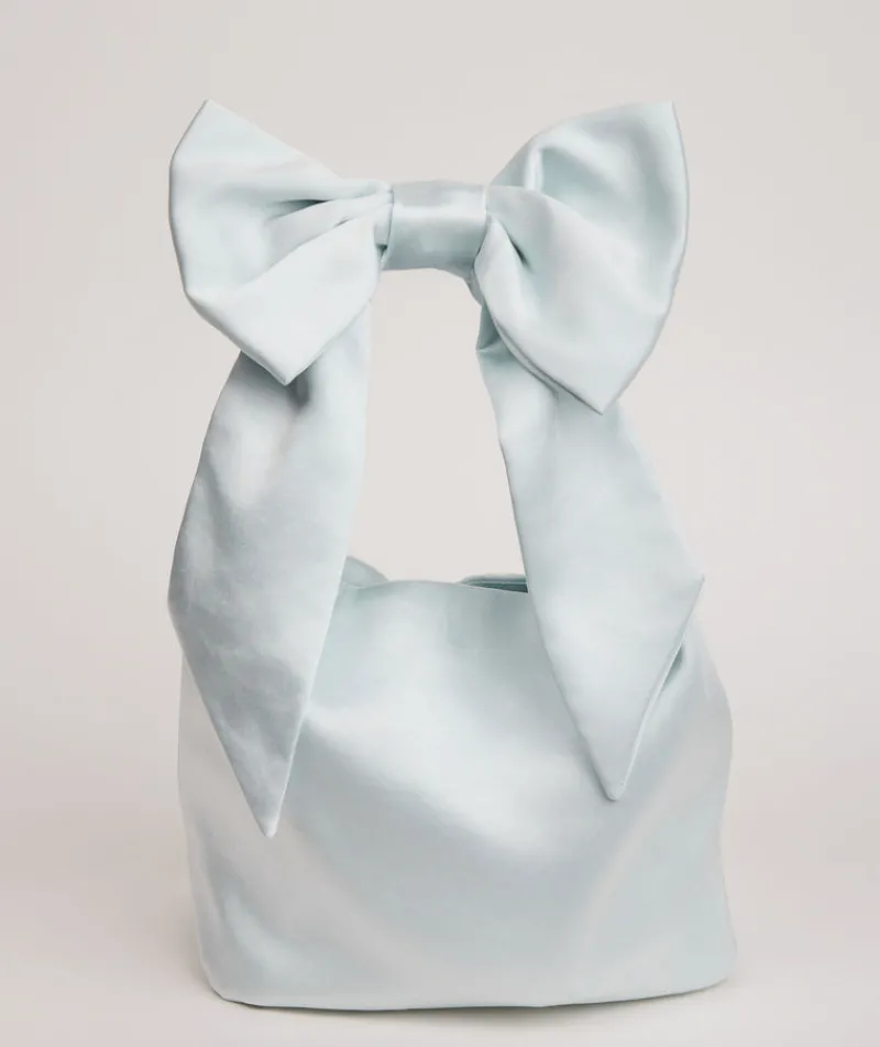 Outlet Six Stories Bow Detail Satin Pouch Bag