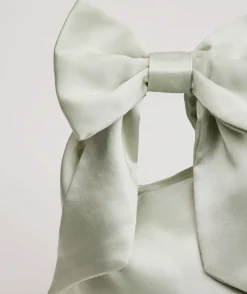 Outlet Six Stories Bow Detail Satin Pouch Bag