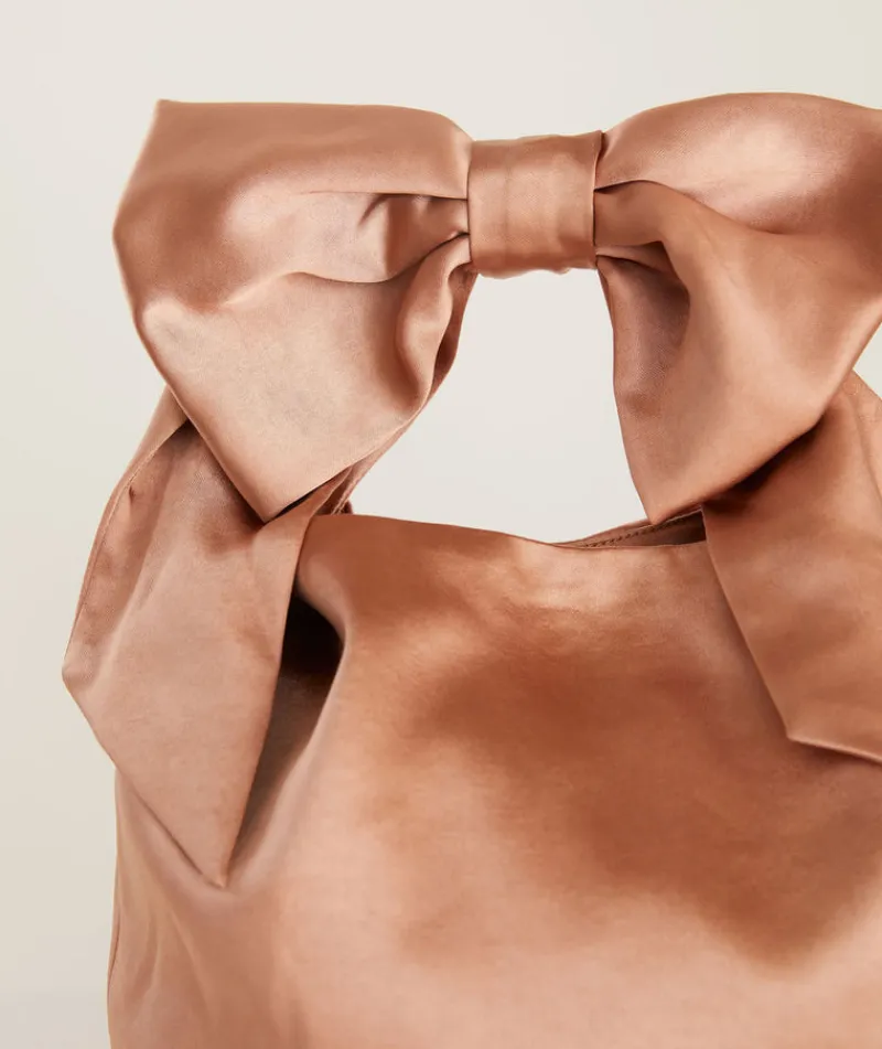 Outlet Six Stories Bow Detail Satin Pouch Bag