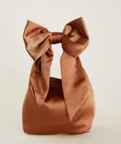 Outlet Six Stories Bow Detail Satin Pouch Bag