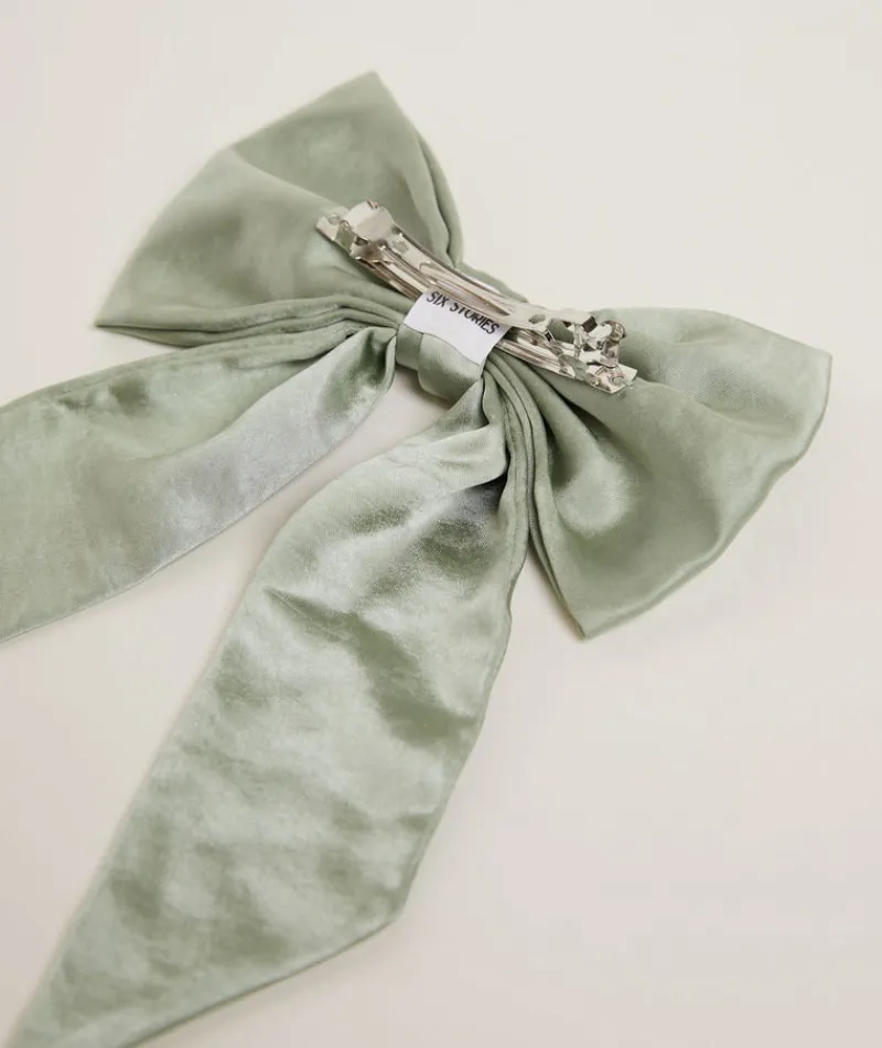 Six Stories Bow Satin Hair Clip
