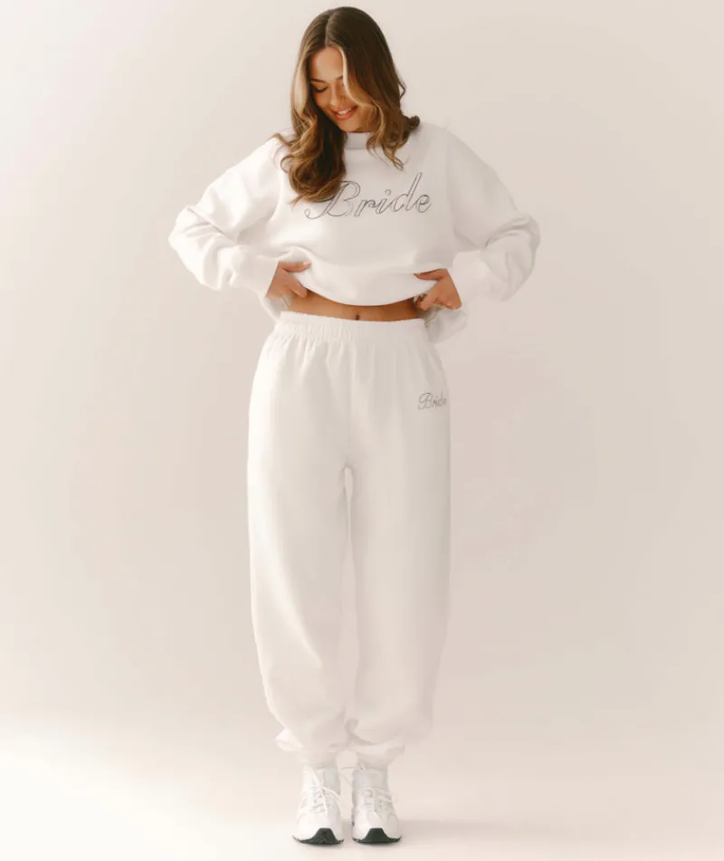 Online Six Stories Bride Graphic Cuffed Sweatpants - White