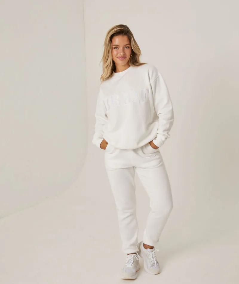 New Six Stories Bride Statement Sweatpants - White