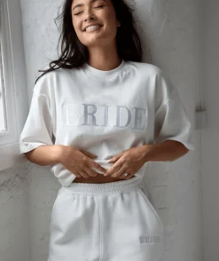 Clearance Six Stories Bride Statement Tee - All White
