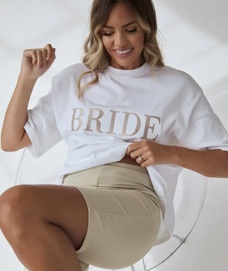 New Six Stories Bride Statement Tee - White
