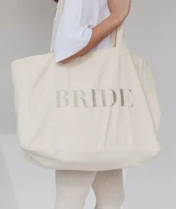 New Six Stories Bride Statement Tote Bag - Champagne