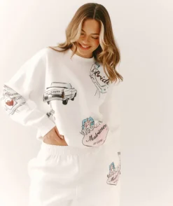 Clearance Six Stories Destination Bride Graphic Sweatshirt - White