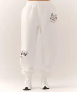 Sale Six Stories Destination Bride Graphic Sweatpants - White