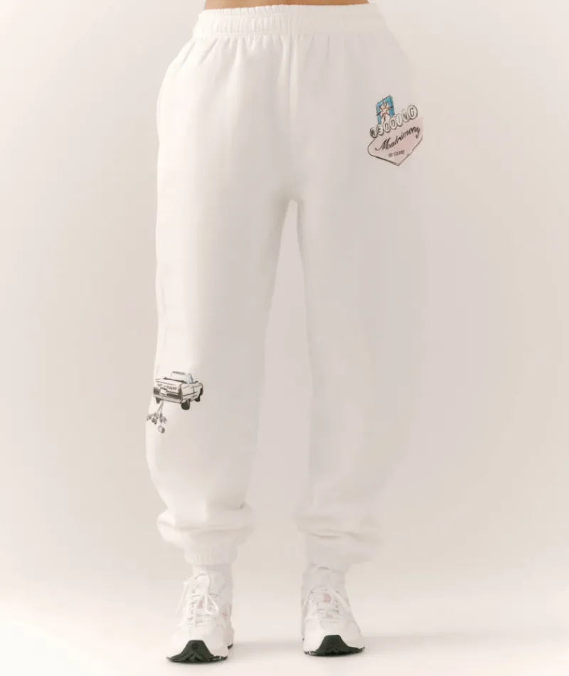 Sale Six Stories Destination Bride Graphic Sweatpants - White