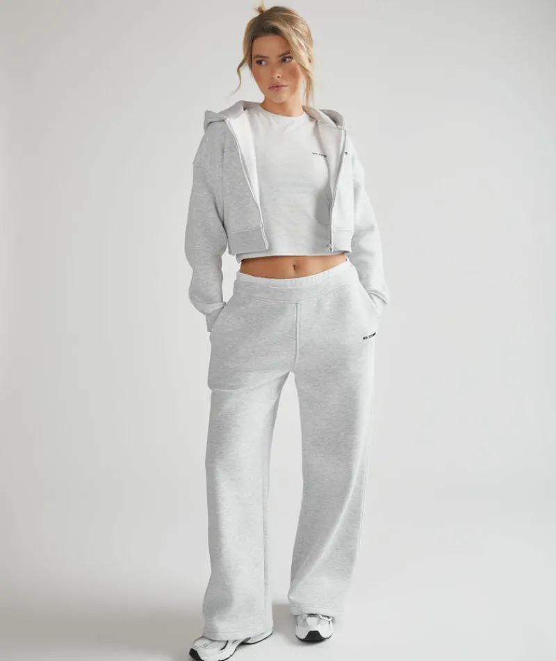 Online Six Stories Double Waistband Joggers - Grey Marl