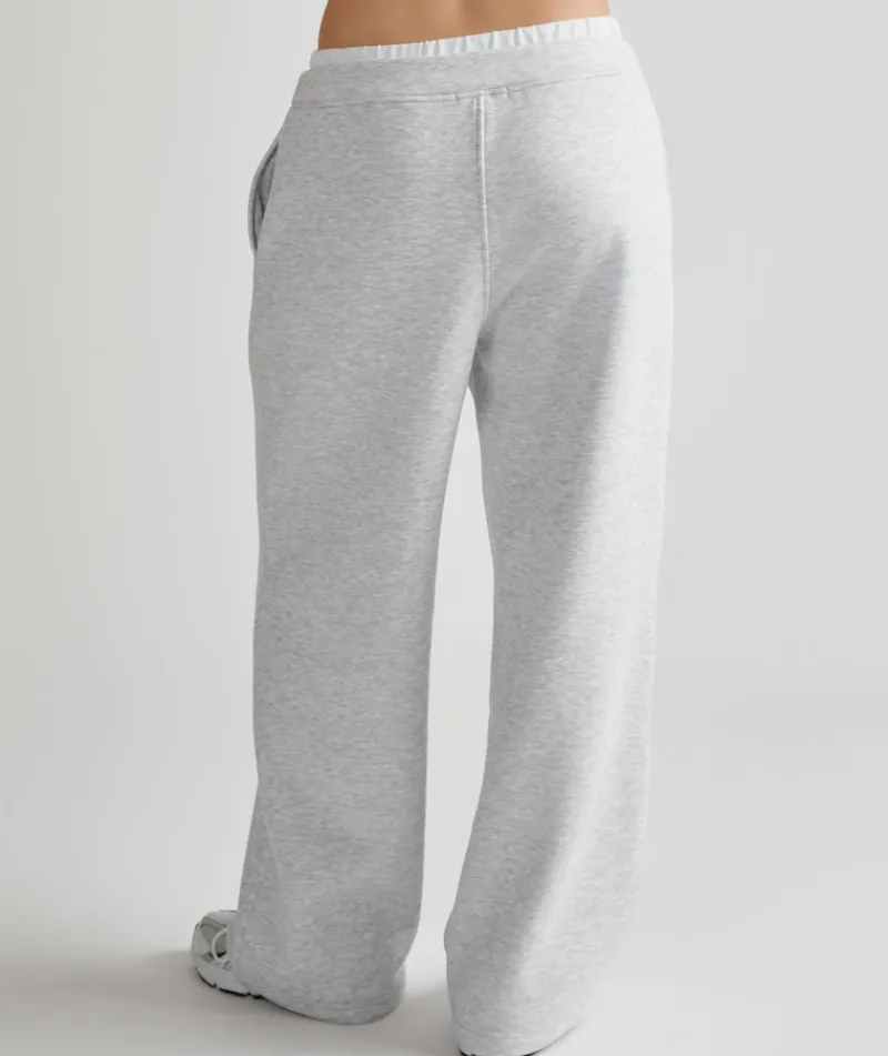 Online Six Stories Double Waistband Joggers - Grey Marl
