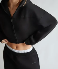 Online Six Stories Double Waistband Joggers - Black