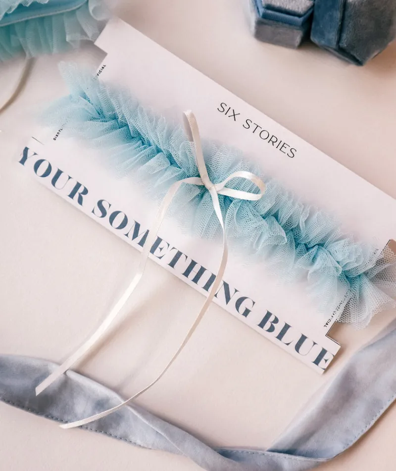 Six Stories Garter - Pale Blue