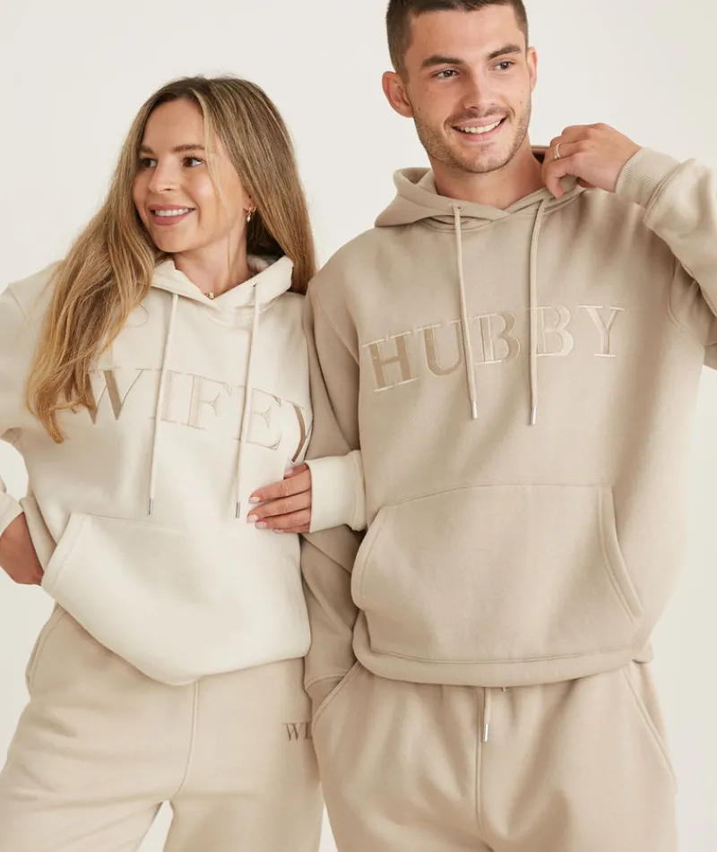 Hot Six Stories Hubby Hoodie - Stone
