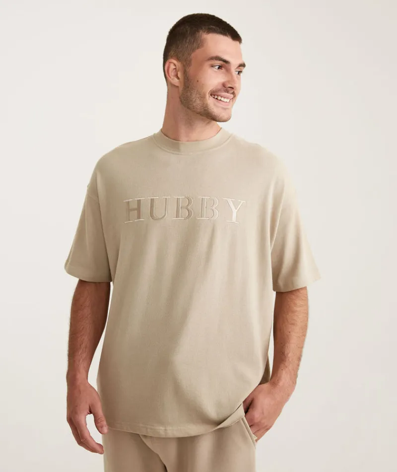 New Six Stories Hubby Tee - Stone