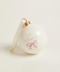 Clearance Six Stories In Love' Christmas Bauble - Ivory