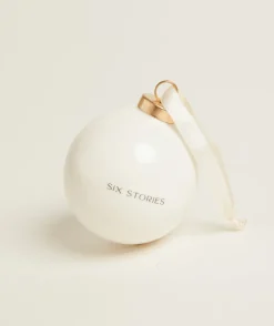 Clearance Six Stories In Love' Christmas Bauble - Ivory