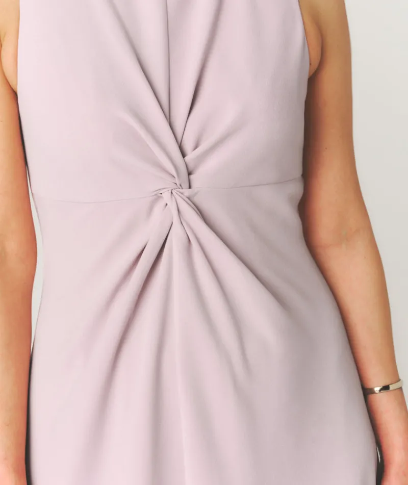 Clearance Six Stories Knot Detail Sleeveless Midi Dress - Pale Lilac