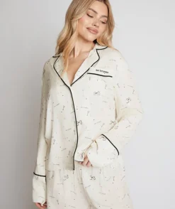 New Six Stories Limited Edition Long Sleeve Wide Leg Pyjama Set