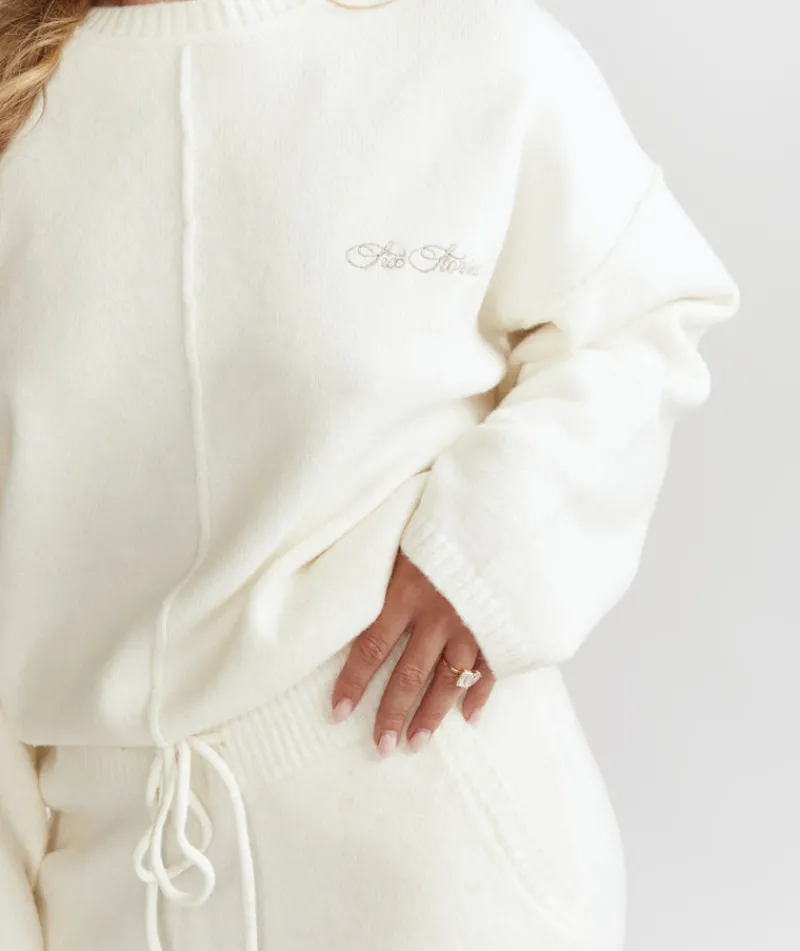 Sale Six Stories Limited Edition Oversized Knit Jumper - Cream