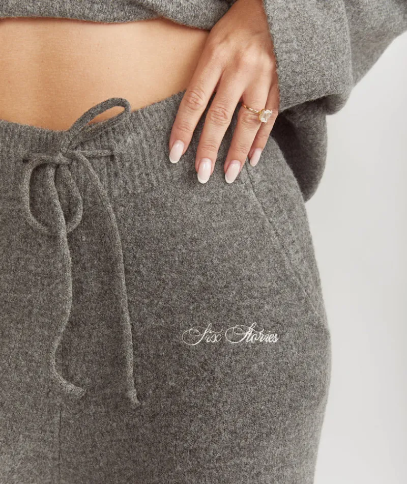 Six Stories Limited Edition Relaxed Wide Leg Trousers - Grey