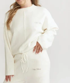 Outlet Six Stories Limited Edition Relaxed Wide Leg Trousers - Cream