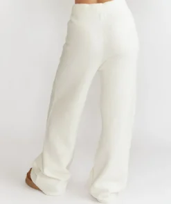 Outlet Six Stories Limited Edition Relaxed Wide Leg Trousers - Cream