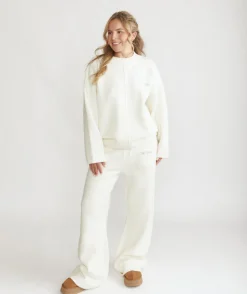 Outlet Six Stories Limited Edition Relaxed Wide Leg Trousers - Cream