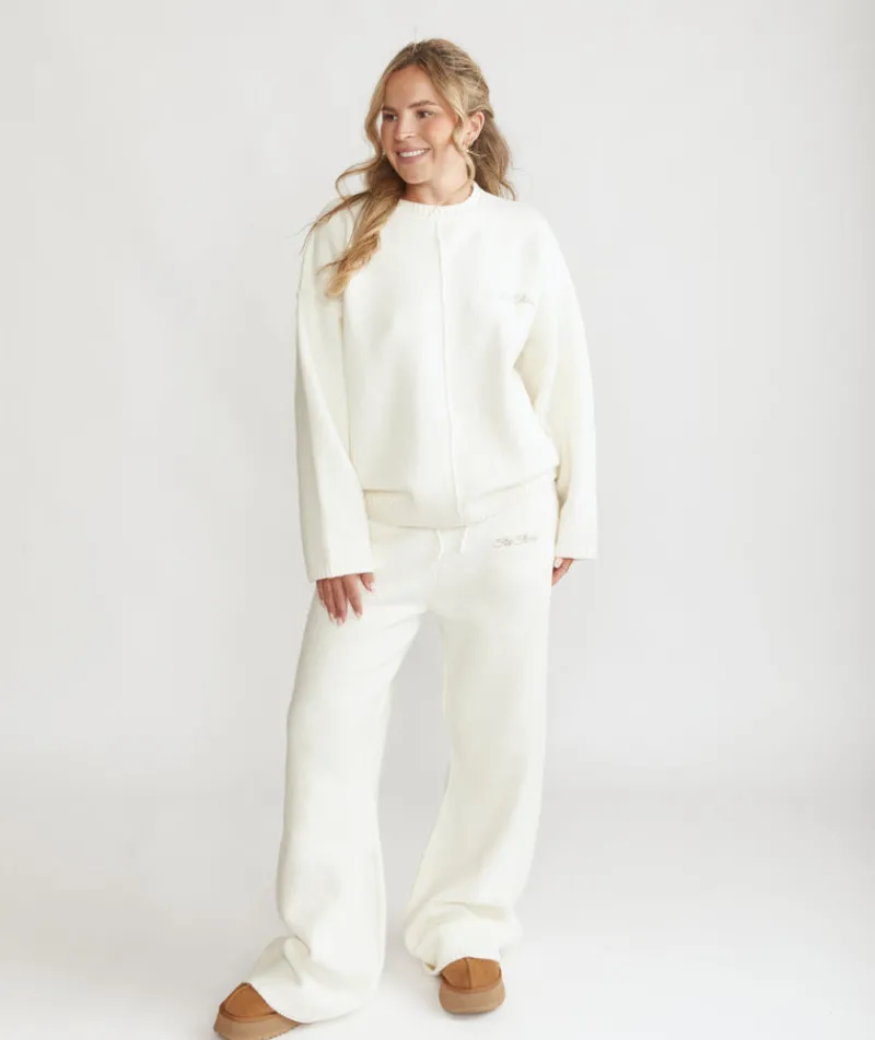 Outlet Six Stories Limited Edition Relaxed Wide Leg Trousers - Cream