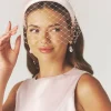 Six Stories Mesh Overlay Satin Fascinator - Pale Pink