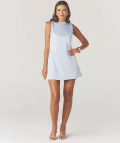 Sale Six Stories Mini Mod Bow Dress - Pale Blue