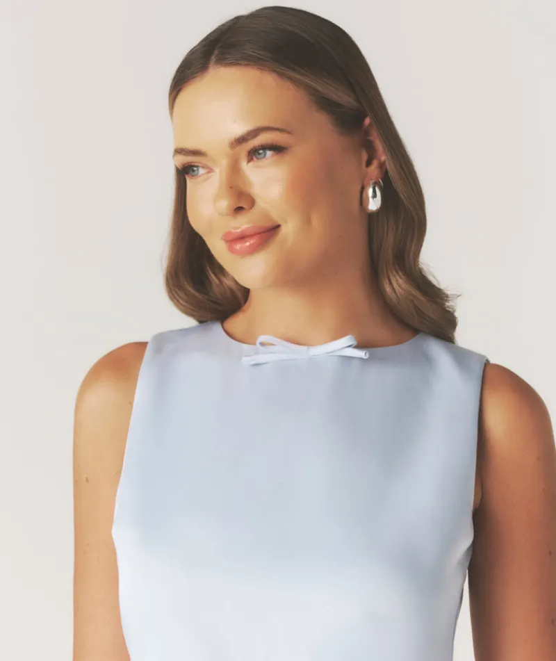 Sale Six Stories Mini Mod Bow Dress - Pale Blue