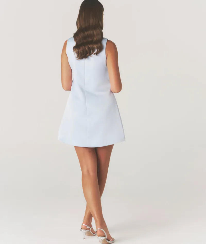 Sale Six Stories Mini Mod Bow Dress - Pale Blue
