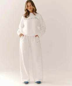 Online Six Stories Miss to Mrs Wide Leg Sweatpants - White