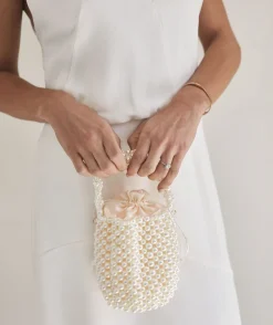 Outlet Six Stories Pearl Bucket Bag - Gold