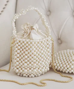 Outlet Six Stories Pearl Bucket Bag - Gold