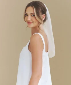 New Six Stories Pearl Tulle Veil