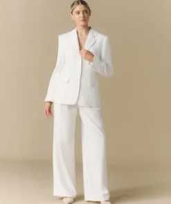 Hot Six Stories Pleated Wide Leg Trousers - Off White