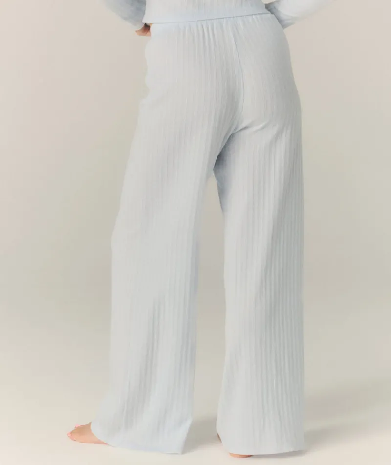 Best Six Stories Pointelle Pyjama Trousers - Baby Blue