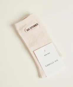 New Six Stories Pointelle Socks - Rosewater