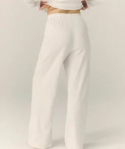 Sale Six Stories Pointelle Wide Leg Floral Pyjama Trousers - White