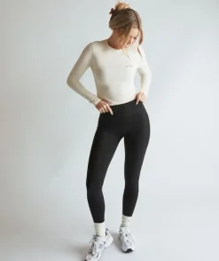 Six Stories Premium Branded Leggings - Black