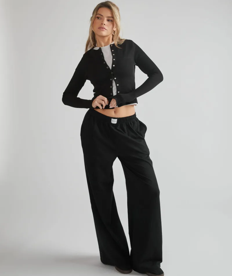 Best Six Stories Ribbed Cardigan - Black